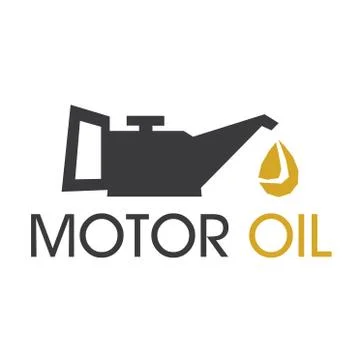 Vector logo, illustration of engine oil and fuel Stock Illustration