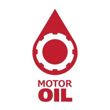 Vector logo, illustration of engine oil and fuel Stock Illustration