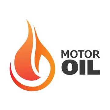 Vector logo, illustration of engine oil and fuel Stock Illustration
