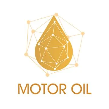 Vector logo, illustration of engine oil and fuel Stock Illustration