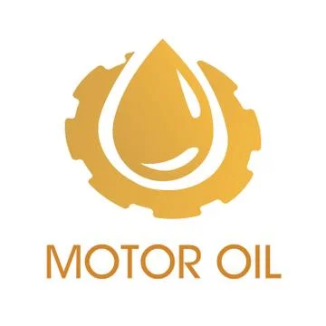 Vector logo, illustration of engine oil and fuel Stock Illustration