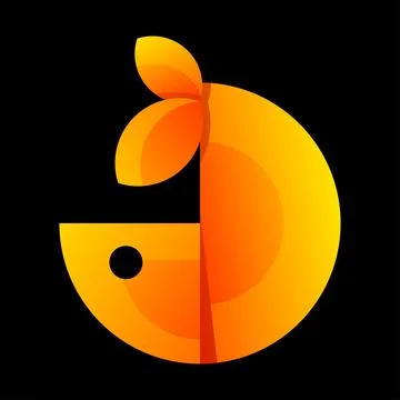 Vector logo illustration fish gradient colorful style Stock Illustration