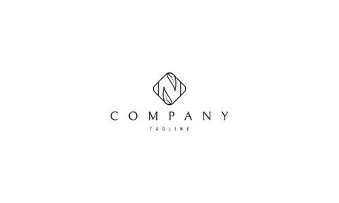 Vector logo with the image of the letter H in the center of the rhombus. Stock Illustration