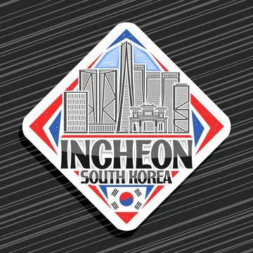 Vector logo for Incheon Ilustração Stock