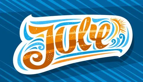 Vector logo for July Stock Illustration