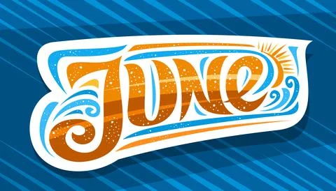 Vector logo for June Stock Illustration