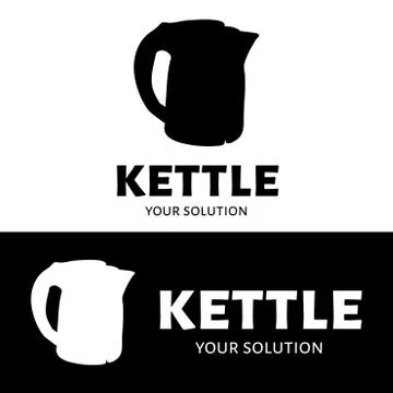 Vector logo kettle. Brand's logo in the form of a kettle Stock Illustration