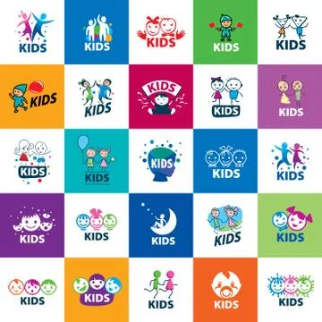 Vector logo kids Illustrazione stock