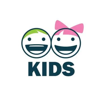 Vector logo kids Stock Illustration