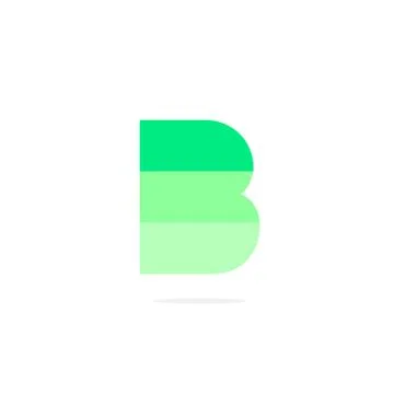 Vector Logo Letter B Green Energy Battery Stock Illustration