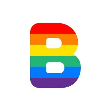 Vector Logo Letter B Rainbow Stock Illustration