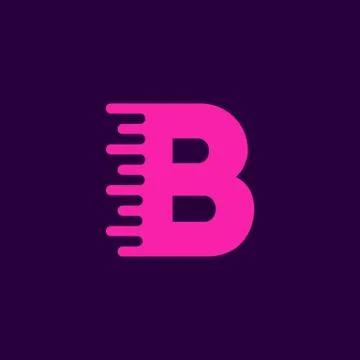 Vector Logo Letter B Speed Stock Illustration
