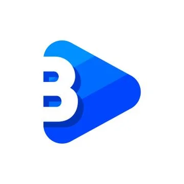 Vector Logo Letter B Triangle Stock Illustration