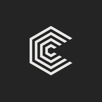 Vector Logo Letter C Stock Illustration