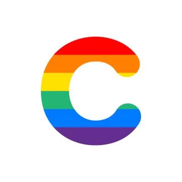 Vector Logo Letter C Rainbow Ilustración de archivo