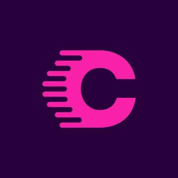 Vector Logo Letter C Speed Stock Illustration