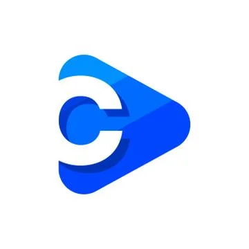 Vector Logo Letter C Triangle Stock Illustration