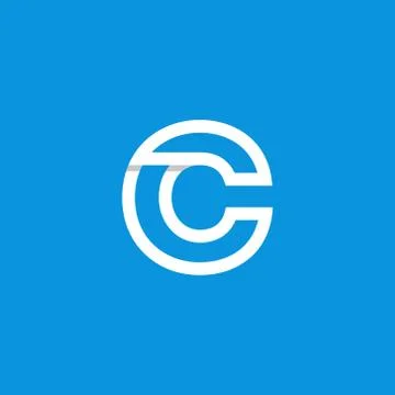 Vector Logo Letter C White Ilustración de archivo