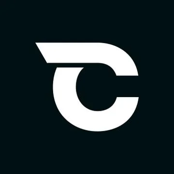 Vector Logo Letter C Wing Illustrazione stock