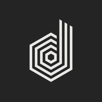 Vector Logo Letter D Stock Illustration