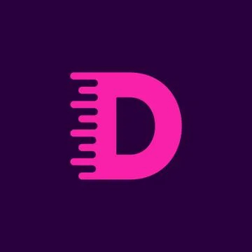 Vector Logo Letter D Speed Stock Illustration