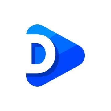 Vector Logo Letter D Triangle Stock Illustration