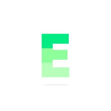 Vector Logo Letter E Green Energy Battery Stock Illustration