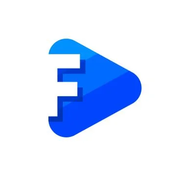 Vector Logo Letter F Triangle Stock Illustration