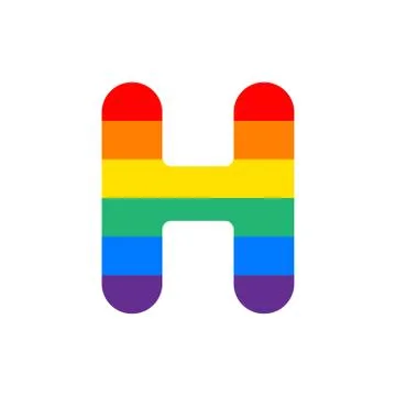 Vector Logo Letter H Rainbow Stock Illustration