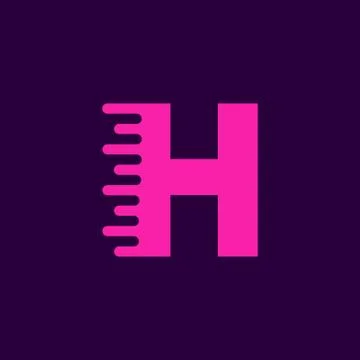 Vector Logo Letter H Speed Stock Illustration