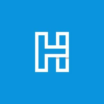 Vector Logo Letter H White Stock Illustration