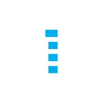 Vector Logo Letter I Blue Stripes Stock Illustration