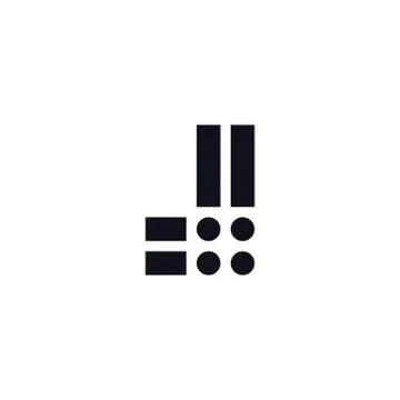 Vector Logo Letter J Black and White Ilustración de archivo