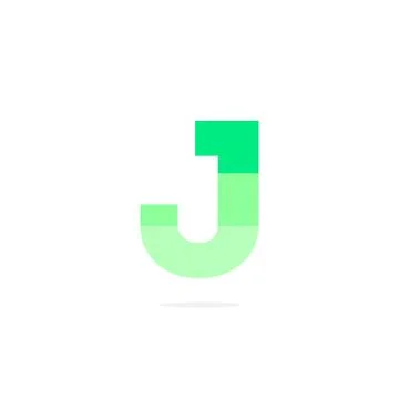 Vector Logo Letter J Green Energy Battery Stockillustratie