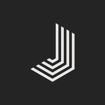 Vector Logo Letter J Stock Illustration