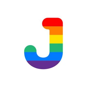 Vector Logo Letter J Rainbow Stock Illustration