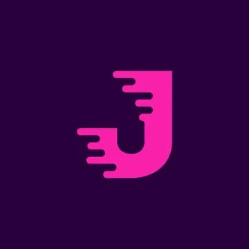 Vector Logo Letter J Speed Stock Illustration