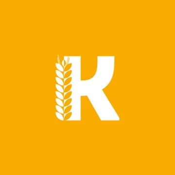 Vector Logo Letter K Bakery Stock Illustration