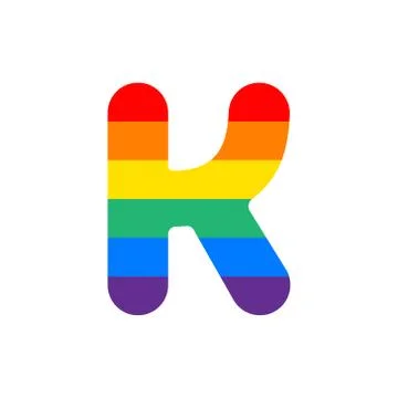 Vector Logo Letter K Rainbow Stock Illustration