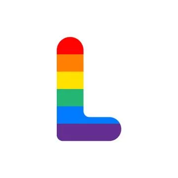 Vector Logo Letter L Rainbow Stock Illustration