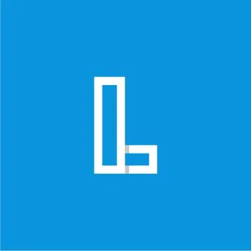 Vector Logo Letter L White Ilustración de archivo