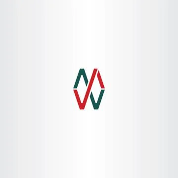 Vector logo letter m and w icon sign Stock Illustration