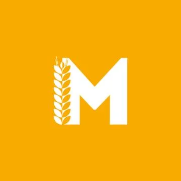 Vector Logo Letter M Bakery Stock Illustration