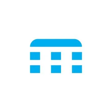 Vector Logo Letter M Blue Stripes Stock Illustration