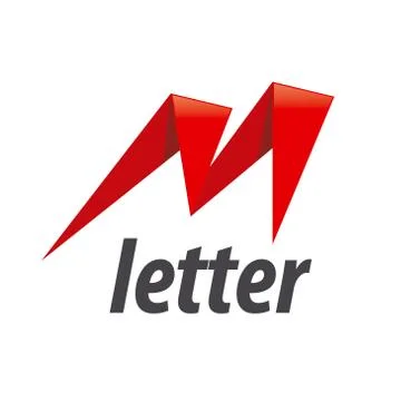 Vector logo the letter M in the form of lightning Illustrazione stock