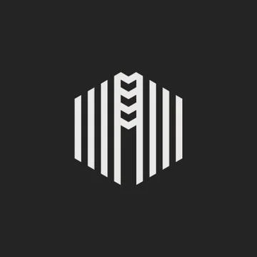 Vector Logo Letter M Stock Illustration