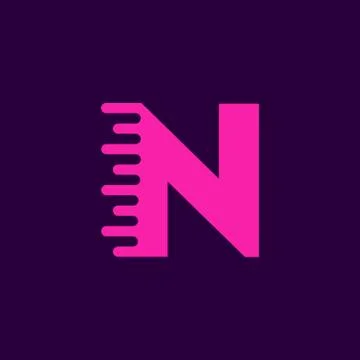 Vector Logo Letter N Speed Stock Illustration