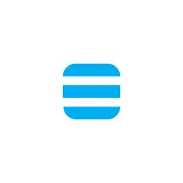 Vector Logo Letter O Blue Stripes Stock Illustration