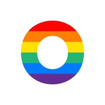 Vector Logo Letter O Rainbow Stock Illustration