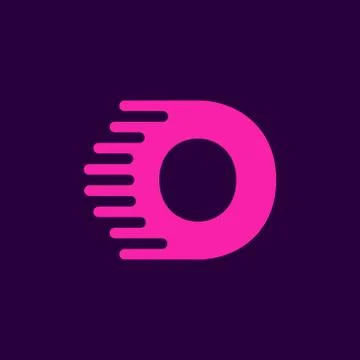 Vector Logo Letter O Speed Stock Illustration